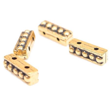244-555026.SLC.2.jpg 10mm 2 Hole Dots Spacer - Gold Plate Image