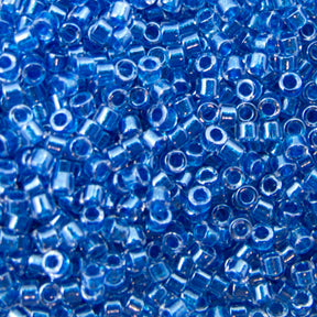 Delica Bead - Sparkling Crystal Cerulean Blue Lined DB920