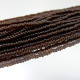 11/0 Seed Beads - Transparent Dark Brown 22g