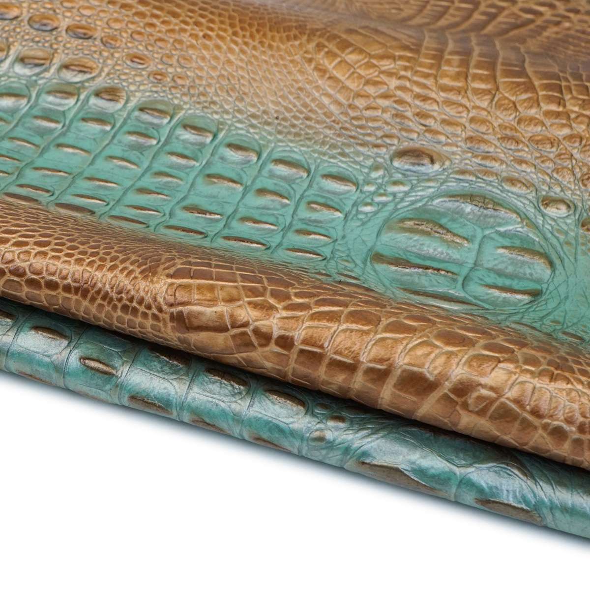 665-1510.SLC.2.jpg Italian Hornback Embossed Side - Turquoise Copper Image