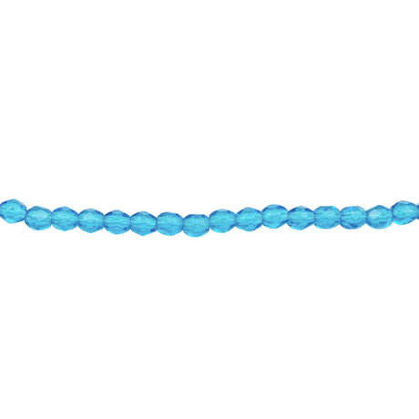 339-16.SLC.1.jpg 3mm Capri Blue Bead Strand - Firepolished Image