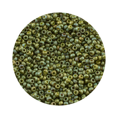 451192033.SLC.jpg 11/0 Seed Beads - Matte Light Olive Luster 8.5g Image