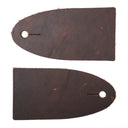 Assorted Oil Tan Leather Shape - Strap End Tabs