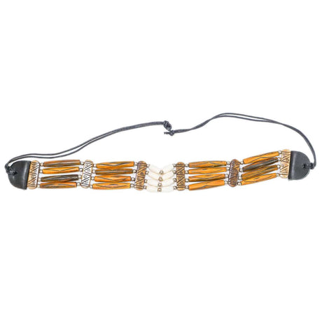 16-5460.SLC.2.jpg Bone Choker - Amber & White Image