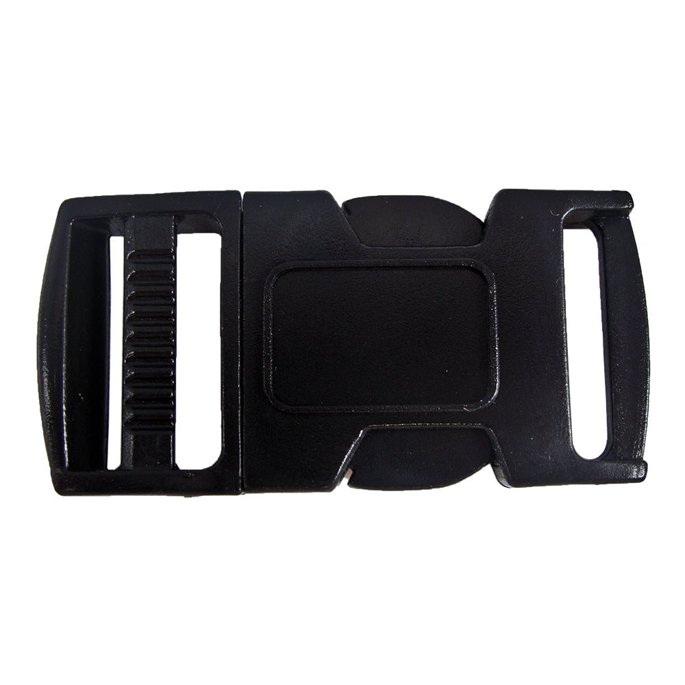 152-124000.SLC.jpg 1" Black Side Squeeze Buckle - Plastic Image