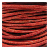2mm Natural Red Round Lace - 10m