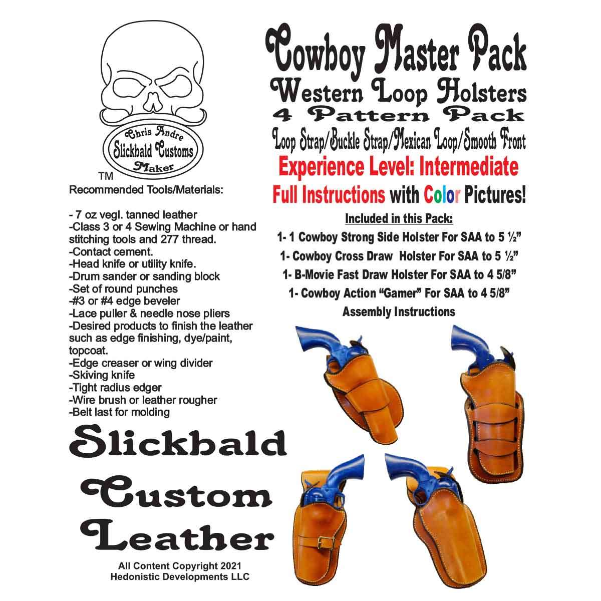 Slickbald Pattern - Holster Cowboy Master Pack – Springfield Leather Co