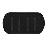 2" Sewn Black Shoulder Pad Leather Shape