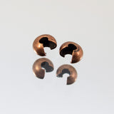 3mm Antique Copper Crimp Cover -144pk