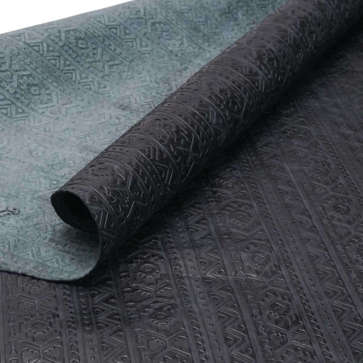 ALCS.Black.01.jpg Authentic Lightning Embossed Cow Image