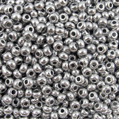 222-144027.SLC.jpg 10/0 Glass Seed Beads - Silver 20g Image