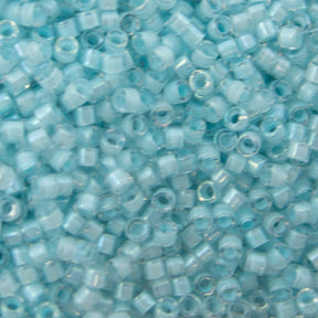 Delica Bead - Aqua AB Lined DB078