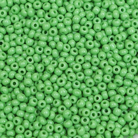 26-110208.SLC.1.jpg 11/0 Seed Beads - Opaque Light Green Image