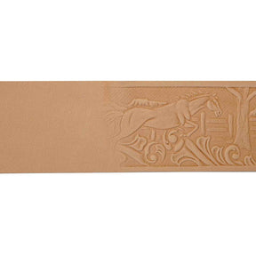 1-1/2" Embossed Horse Name Space Belt Strip