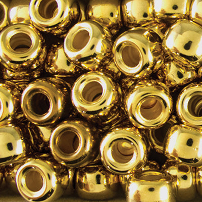 142802.SLC.jpg 50pk Gold Pony Beads Image