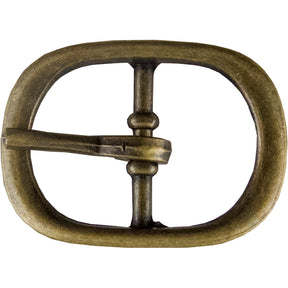¾" Center Bar Buckle - Antique Brass