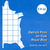 62-69.SLC.4.jpg Ostrich Print on Cow Sides - Royal Blue Image