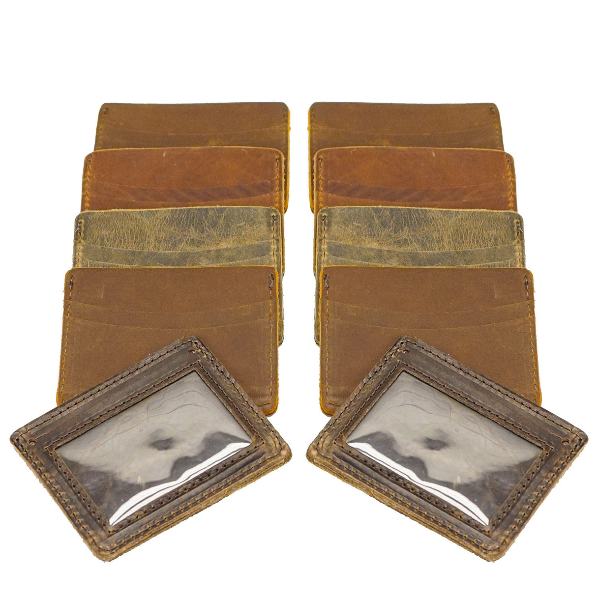 RMWID.Brown.03.jpg Minimalist Wallet w/ID Window - 10 Pack Image