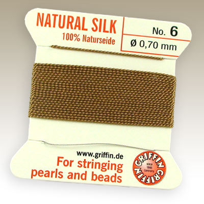 45-0603.SLC.jpg #6 Silk Cord - Beige 2 Meters Image