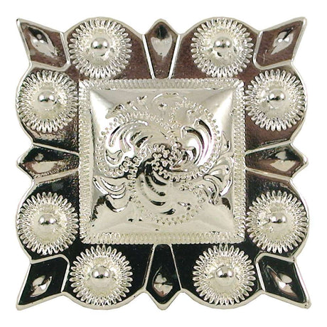 115-232507.SLC.jpg 1" Square Berry Concho - Silver Plate Image
