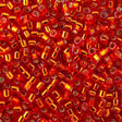 45-113043.SLC.jpg Delica Bead - Red Orange Silver Lined DB043 Image