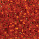 8/0 Seed Beads - Silver Lined Orange Matte 22g