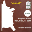 Hermann Oak Bridle Job Lot, British Brown Sq Ft