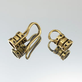 5mm Hook & Eye Cord Ends - Antique Brass