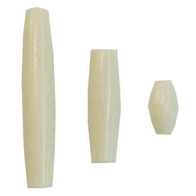 205-202.SLC.jpg 1" Hair Pipe Beads - White 100pk Image