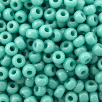 45-89412.SLC.jpg 8/0 Seed Beads - Opaque Turquoise Green 22g Image