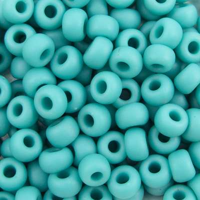45-69412.SLC.jpg 6/0 Seed Beads - Matte Opaque Turquoise 20g Image