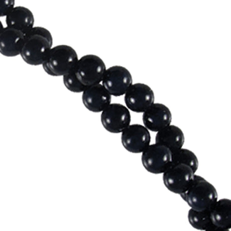 274-26.SLC.jpg 12mm Fossil Round Strand - Black Image