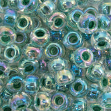 6/0 Seed Beads - Lime Lined Crystal AB 20g