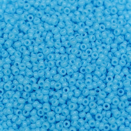 45-159413.SLC.1.jpg 15/0 Seed Beads - Opaque Light Blue 8.2g Image