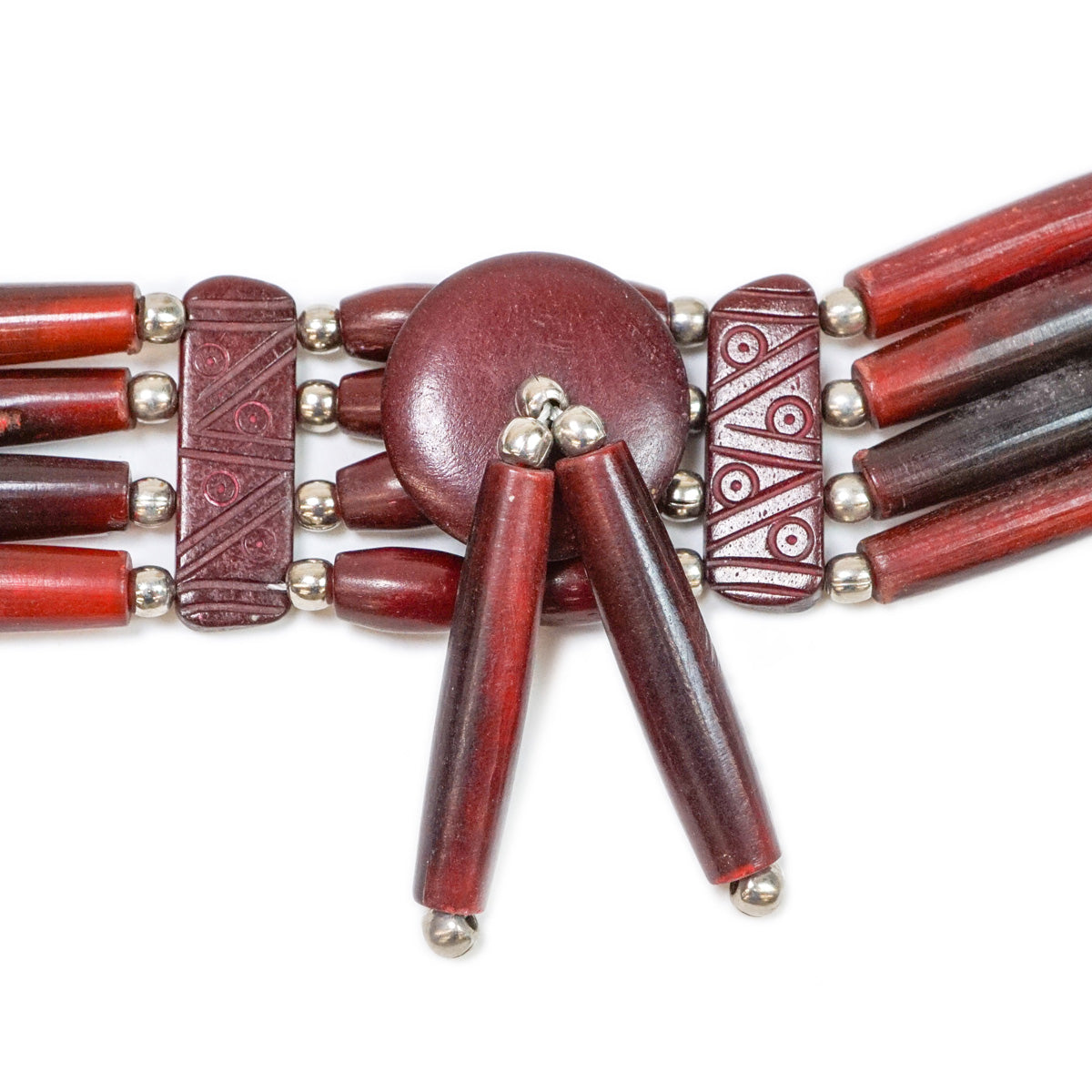 16-5454.SLC.1.jpg Bone Choker - Red W/Drop Image