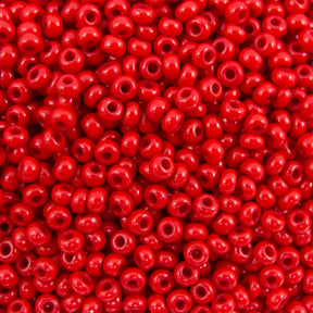 10/0 Glass Seed Beads - Red 20g