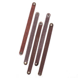 144-47463095.SLC.01.jpg 5pk Oil Tan Mystery Braid Bracelets - Antique Brass Snap Image