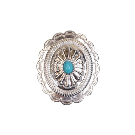 141-009.SLC.2.jpg Oval Concho - Nickel Plated Image