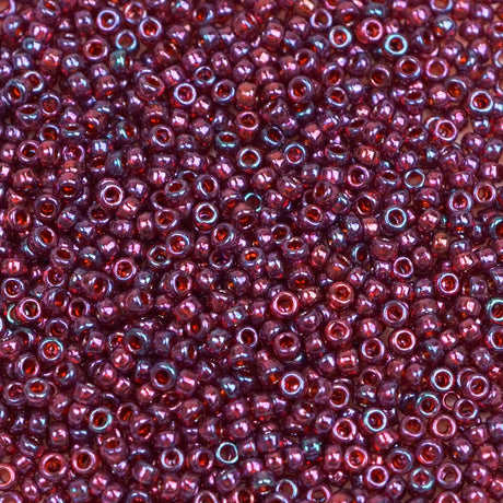 193-15313.SLC.1.jpg 15/0 Seed Beads - Cranberry Gold Luster 10g Image
