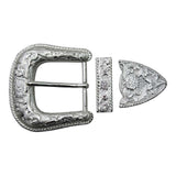 1 ½" Victoria Buckle Set - Silver Plate