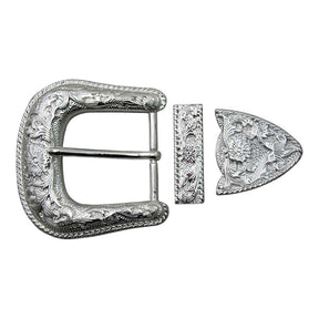 1 ½" Victoria Buckle Set - Silver Plate