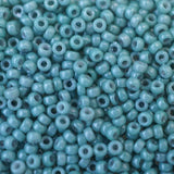 15/0 Seed Beads - Duracoat Opaque Dyed Blue Gray 8.2g