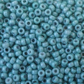 15/0 Seed Beads - Duracoat Opaque Dyed Blue Gray 8.2g
