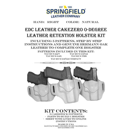 EDCK.Right Hand CakeZero.Taurus.jpg EDC Leatherworks Holster Kits Image