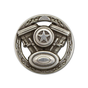 V-Twin ConchoAntique Silver Plate