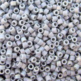 Delica Bead - Matte Light Grey AB Opaque DB882