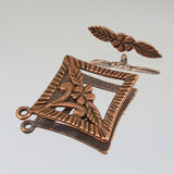 27mm Square Filigree Toggle - Copper Plate