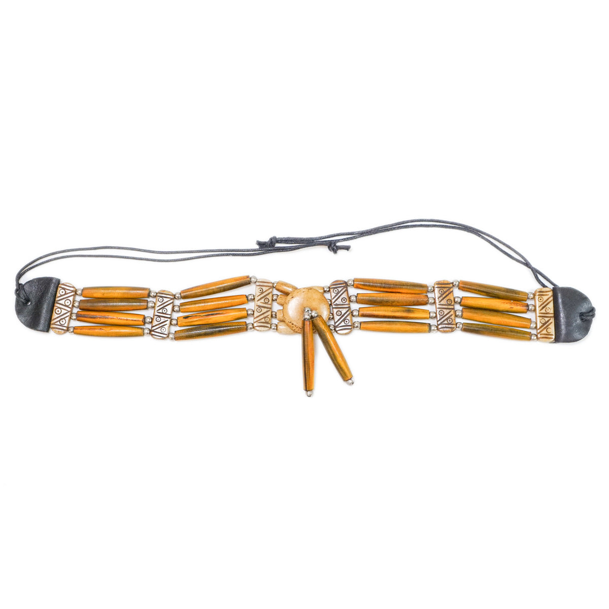 16-5459.SLC.2.jpg Bone Choker - Amber W/Drop Image
