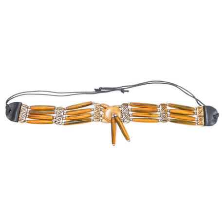16-5459.SLC.2.jpg Bone Choker - Amber W/Drop Image