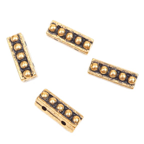 10mm 2 Hole Dots Spacer - Gold Plate